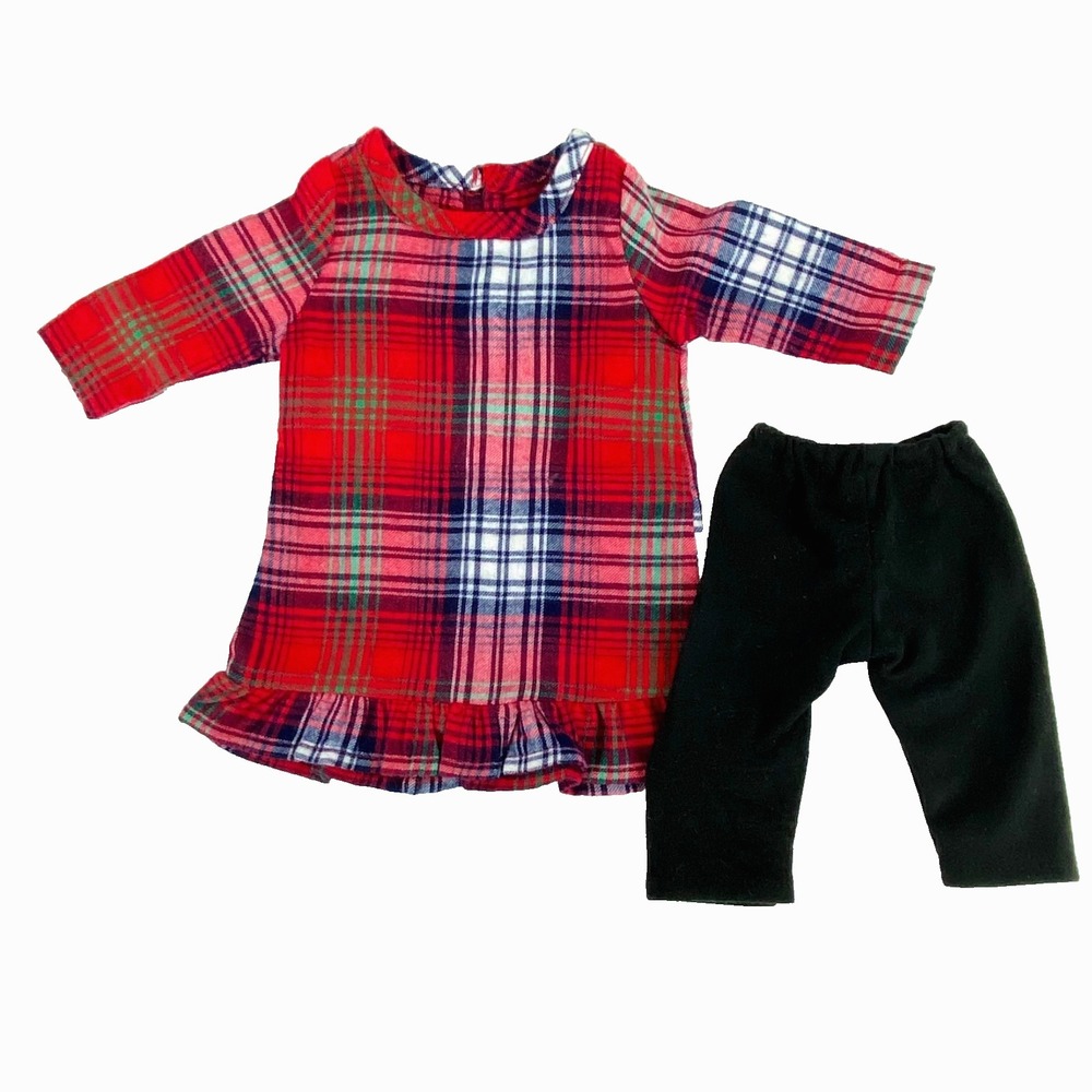 Pajamas Outfit for American Girl & 18" Dolls Nightgown Black Pants Excellent #35